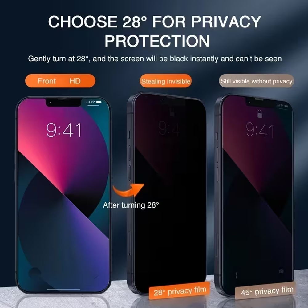 1-5PCS Anti-Spy Privacy Temper - огляд і ціна Anti Peek Privacy Tempered Glass