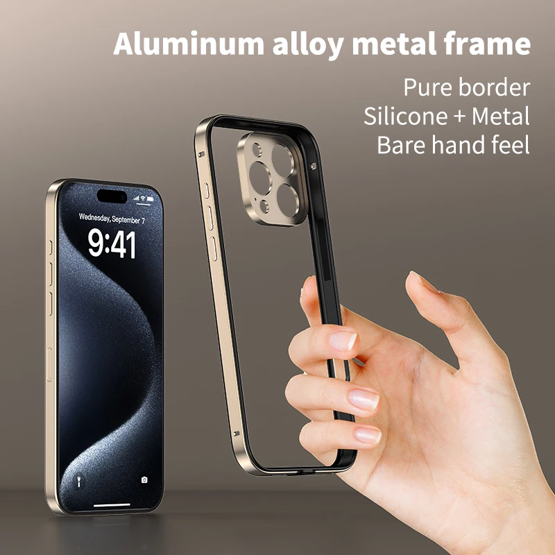 Camera Protection + Hybrid Sil - огляд і ціна Metal Bumper Aluminum Frame Case
