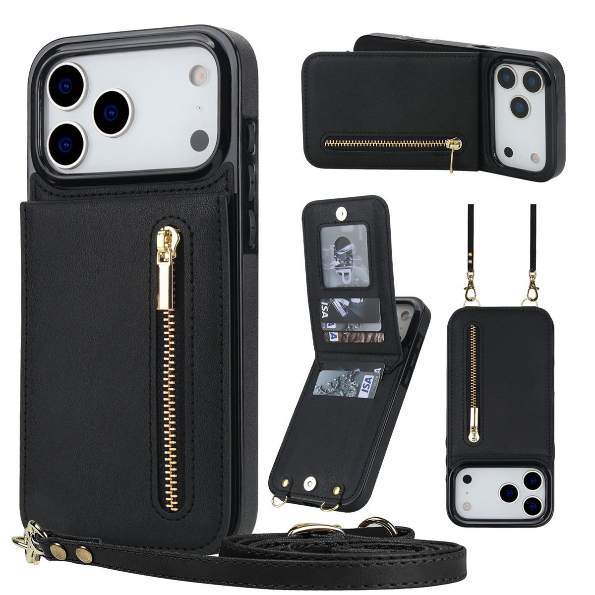 Crossbody Zipper Wallet Card H - огляд і ціна Leather Wallet Card Holder Phone Cover
