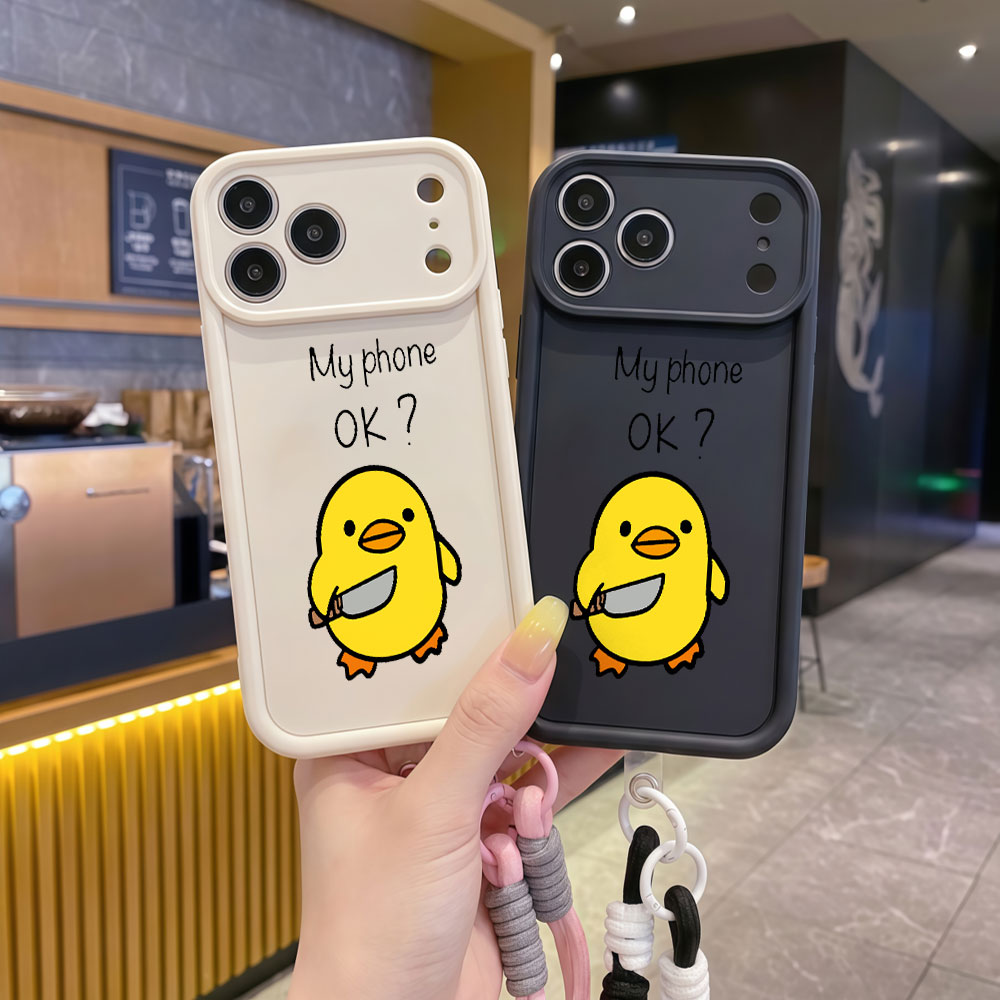 Cute Cartoon Duck Wrist Strap  - огляд і ціна Cute Cartoon Wrist Strap Silicone Case