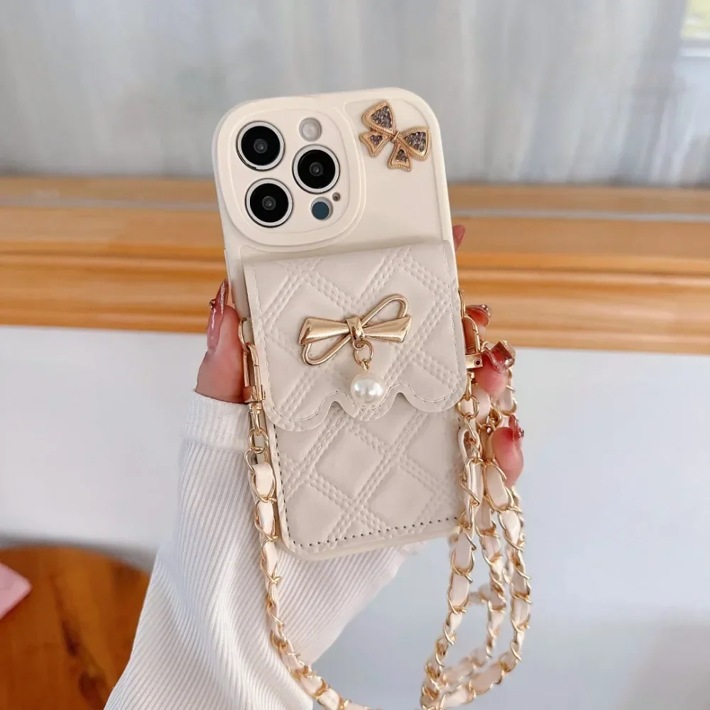3D Bowknot Crossbody Card Hold - огляд і ціна Leather Wallet Card Holder Phone Cover