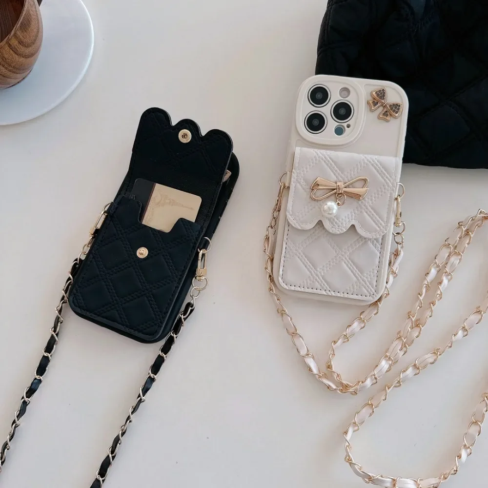 3D Bowknot Crossbody Card Hold - огляд і ціна Leather Wallet Card Holder Phone Cover