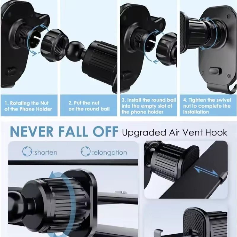 Universal Car Hook Base Phone  - огляд і ціна Phone Stands